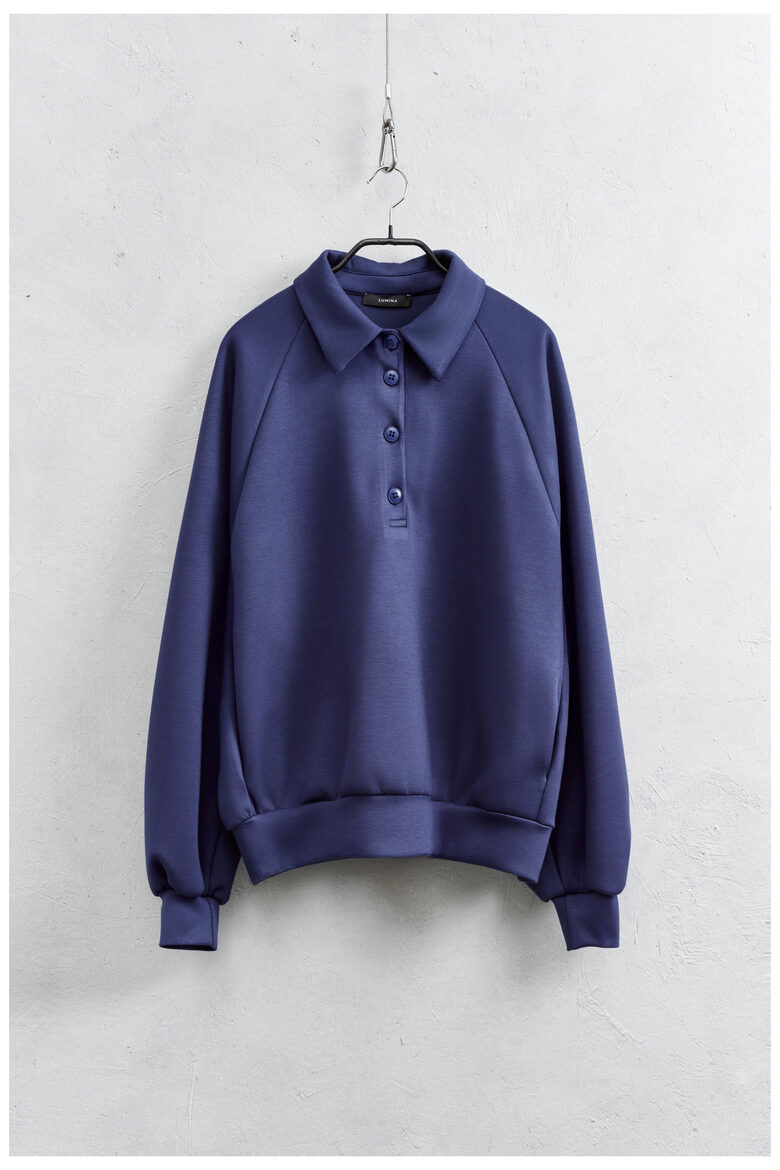 Brīvā laika tops Zilā krāsā